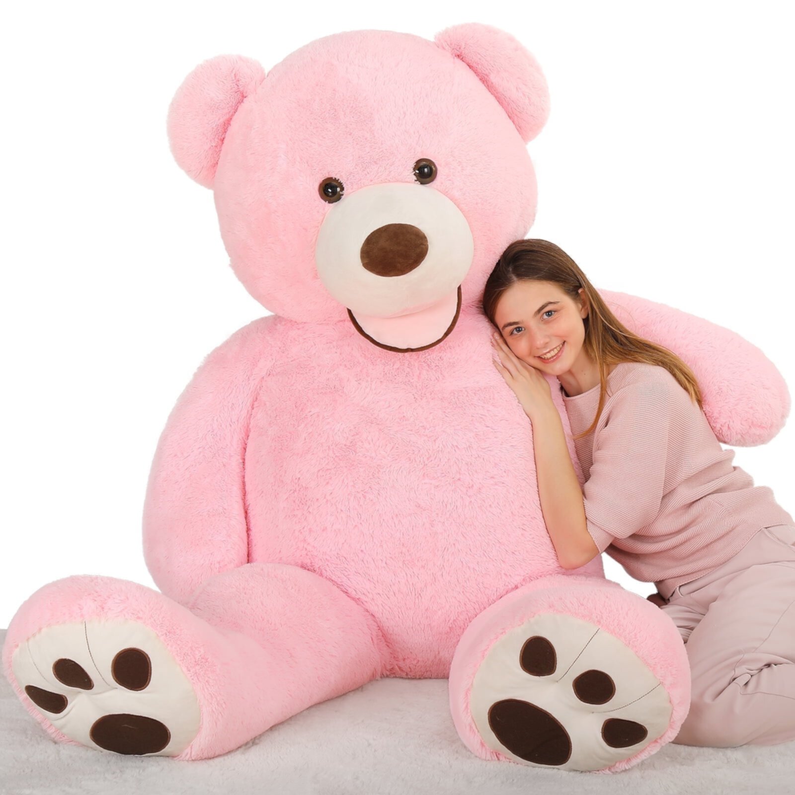 MorisMos 6 Feet Big Plush Giant Teddy Bear Premium Soft Stuffed Animals Pink Visit the Morismos Store