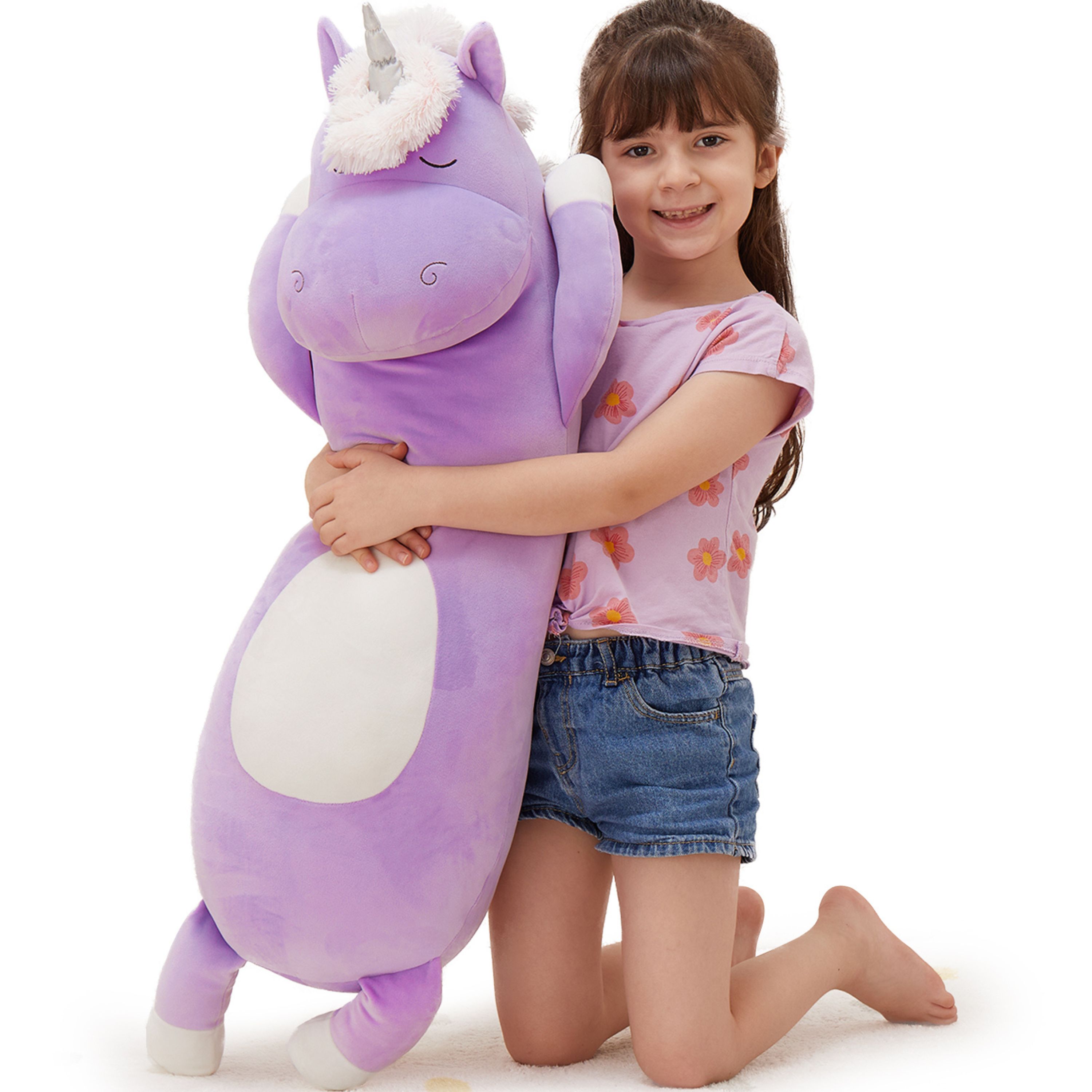 MaoGoLan 36.2'' Purple Unicorn Stuffed Animal Plush Unicorn Body Pillow Plush Toy MaoGoLan