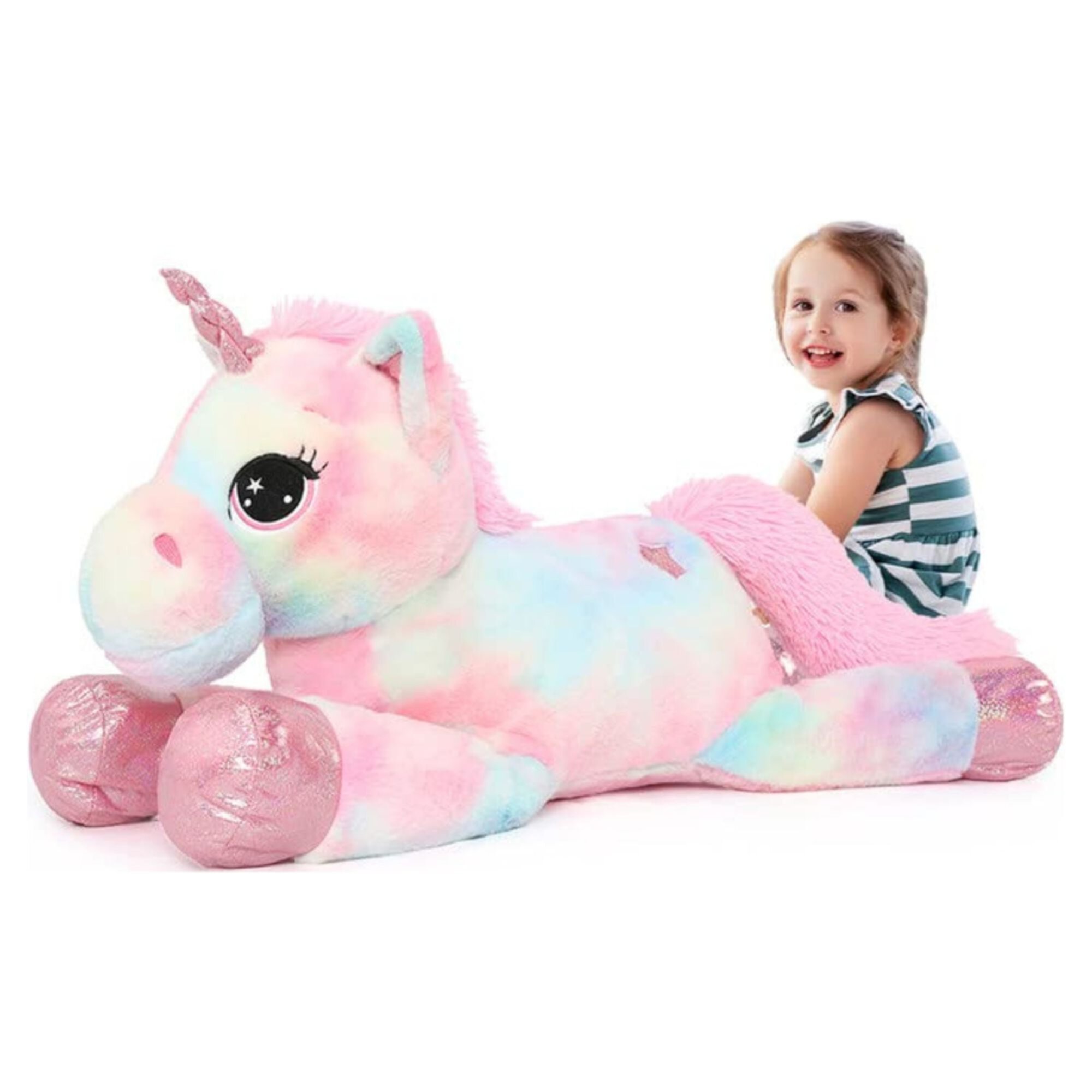 MorisMos Giant Unicorn Stuffed Animal 43'' Soft Big Unicorn Plush Toy Visit the Morismos Store