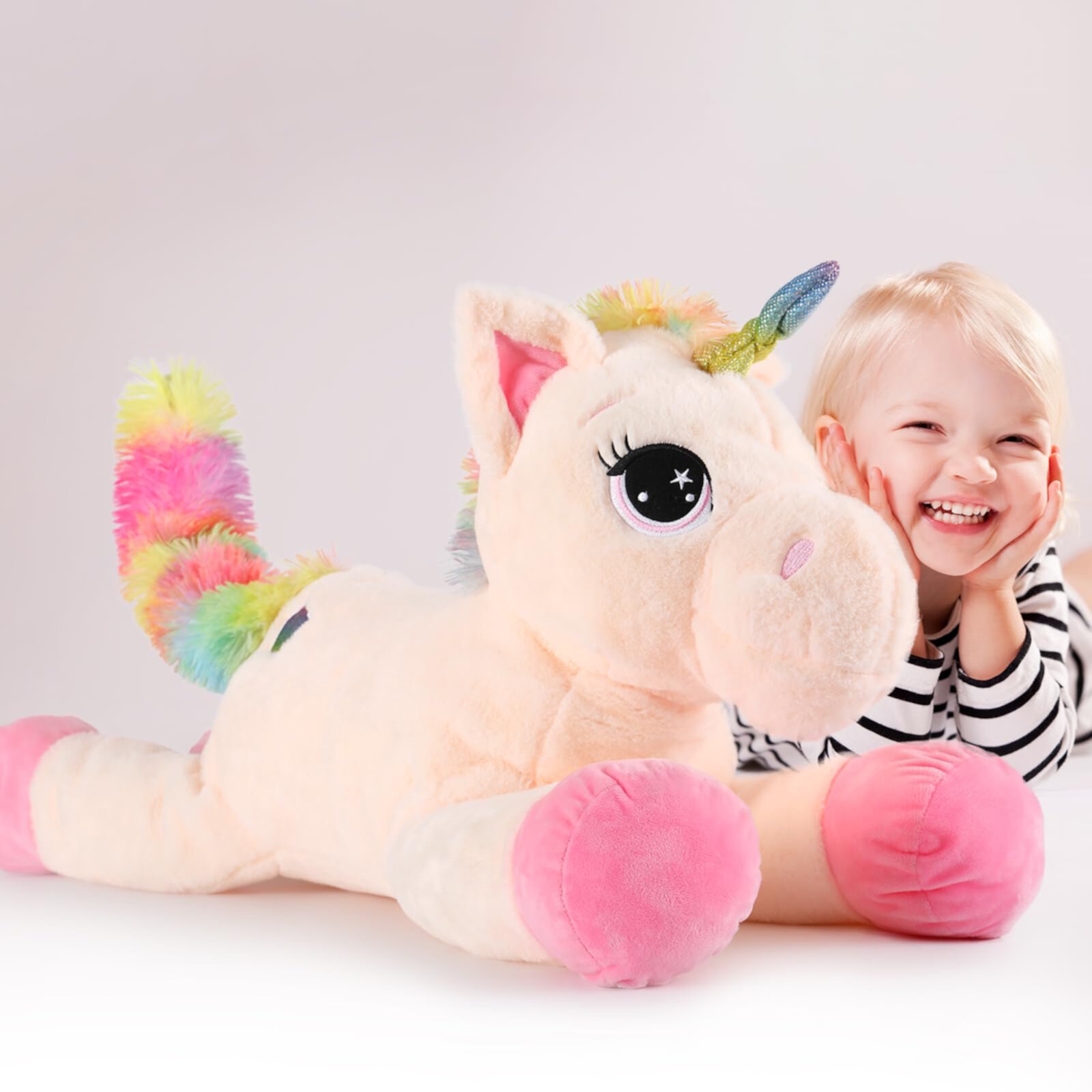 MorisMos Giant Unicorn Stuffed Animal 32'' Cute Soft Unicorn Plush Toy Visit the Morismos Store