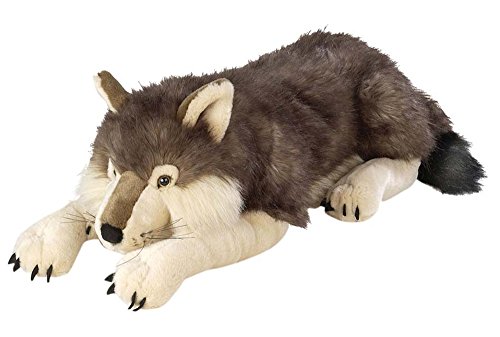 Wild Republic Jumbo Wolf Plush, Giant Stuffed Animal, Plush Toy, Gifts for Kids, 30 Inches Wild Republic