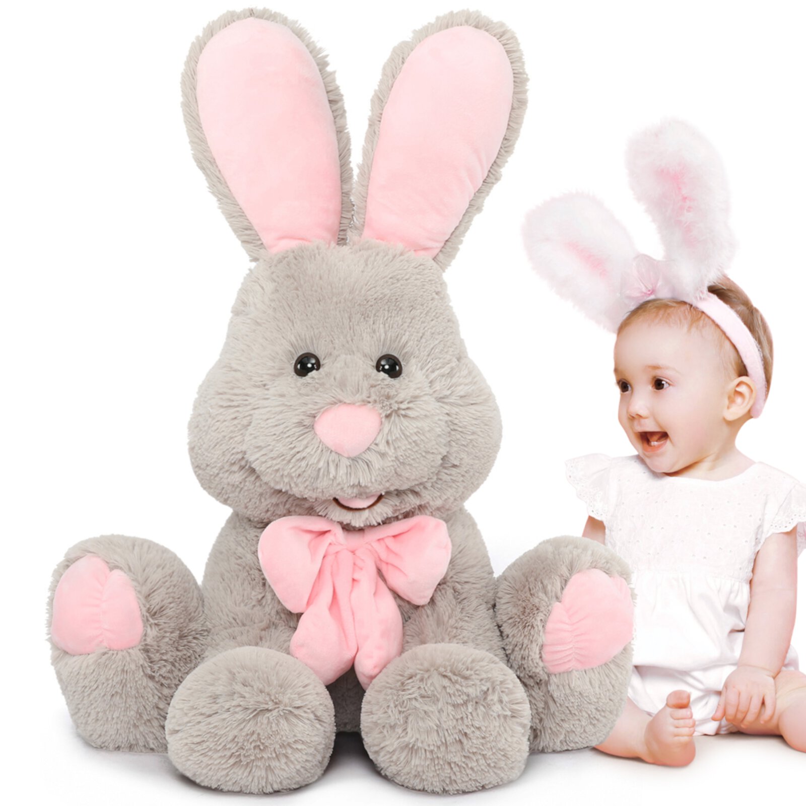 MorisMos Giant Bunny Stuffed Animal 31.5" Cute Soft Rabbit Plush Toys Visit the Morismos Store