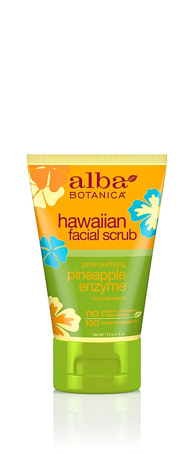 Alba Botanica Hawaiian, Pineapple Enzyme Facial Scrub, 4 Ounce (Pack of 2) Alba Botanica