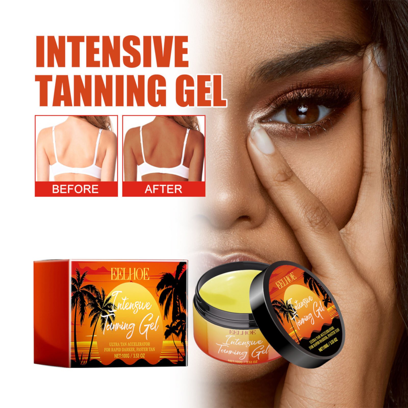 Deals Up to 50% Off! Dark Tanning Luxury Gel Peaches Tanning Accelerator Sun And Tanning Beds Sun-fortified Butter With Black Carrots Sun Tanning Oil Naturally Fas Christmas Gifts for Women FSTDelivery