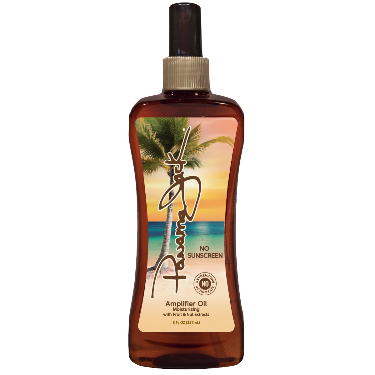 Panama Jack Amplifier Suntan Oil - Contains No Sunscreen Protection (0 SPF), Light Formula with Exotic Oils, Fruit and Nut Extracts, Tropical Fragrance, 8 FL OZ (Pack of 1) Panama Jack