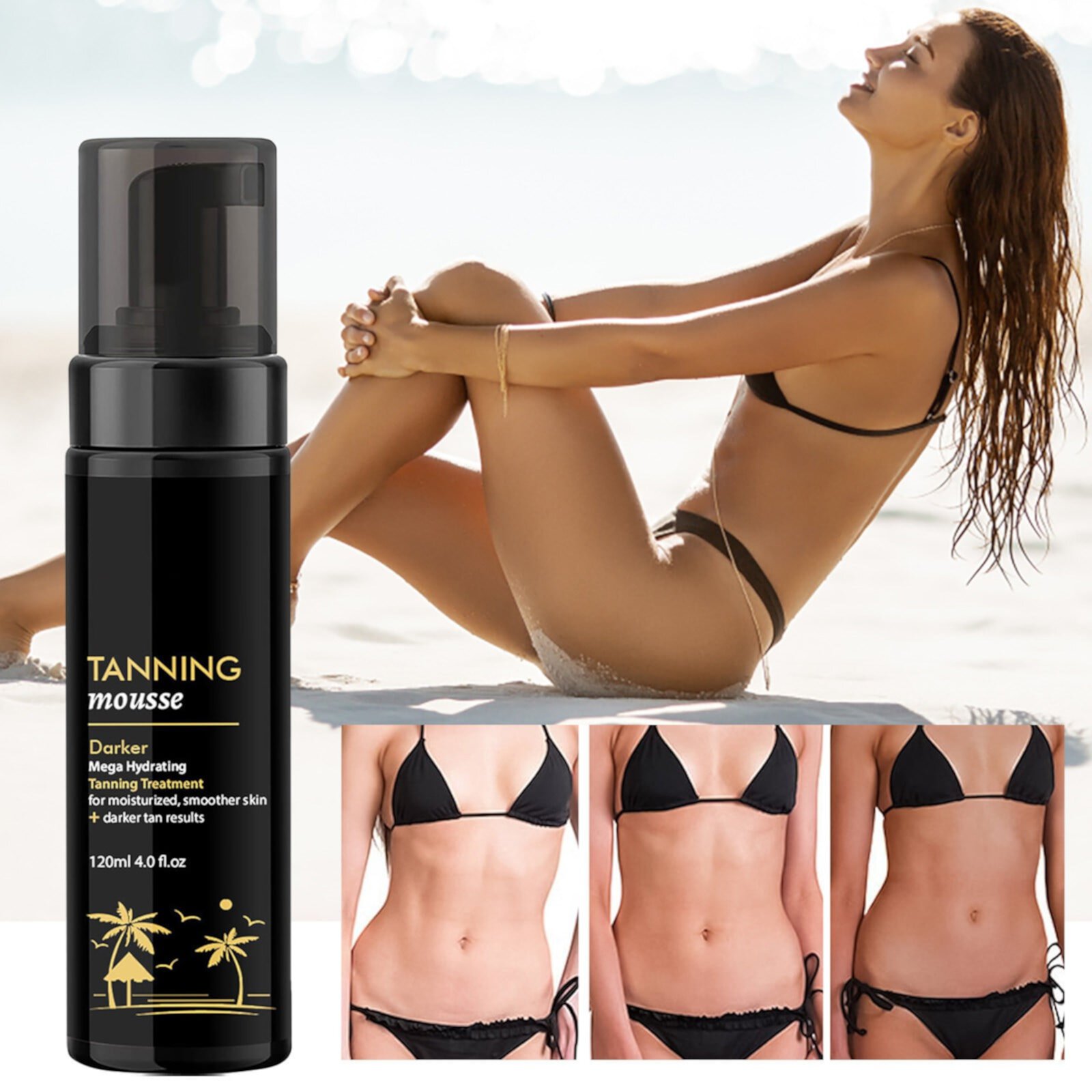 Bronceado Bronceado Se Vuelve Blanco a Negro de Bronceado de Trigo Bronceado Intensificador de Piel Bronceado Profundo Aceite de spray Seco Bronceado Obtener un Bronceado Más Oscuro Más Rápido de Bronceado Aceleración 120ml Unbrand