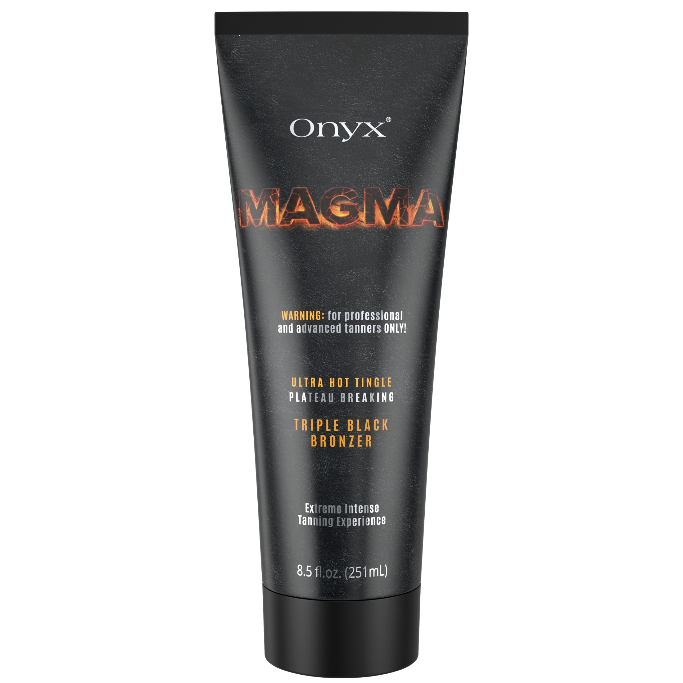 Onyx Magma Tingle Tanning Lotion – Ultra Hot Triple Black Bronzer with Thermal Active Formula for Experienced Tanners Onyx