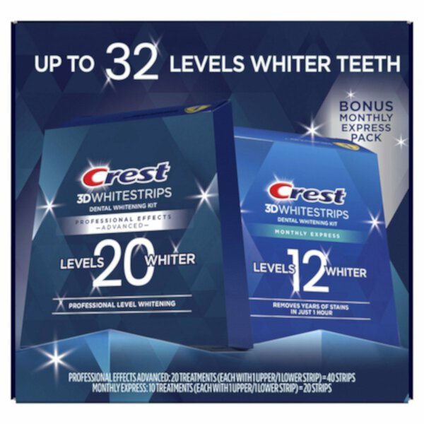 Crest 3D Whitestrips 40 + 20 Strips Crest