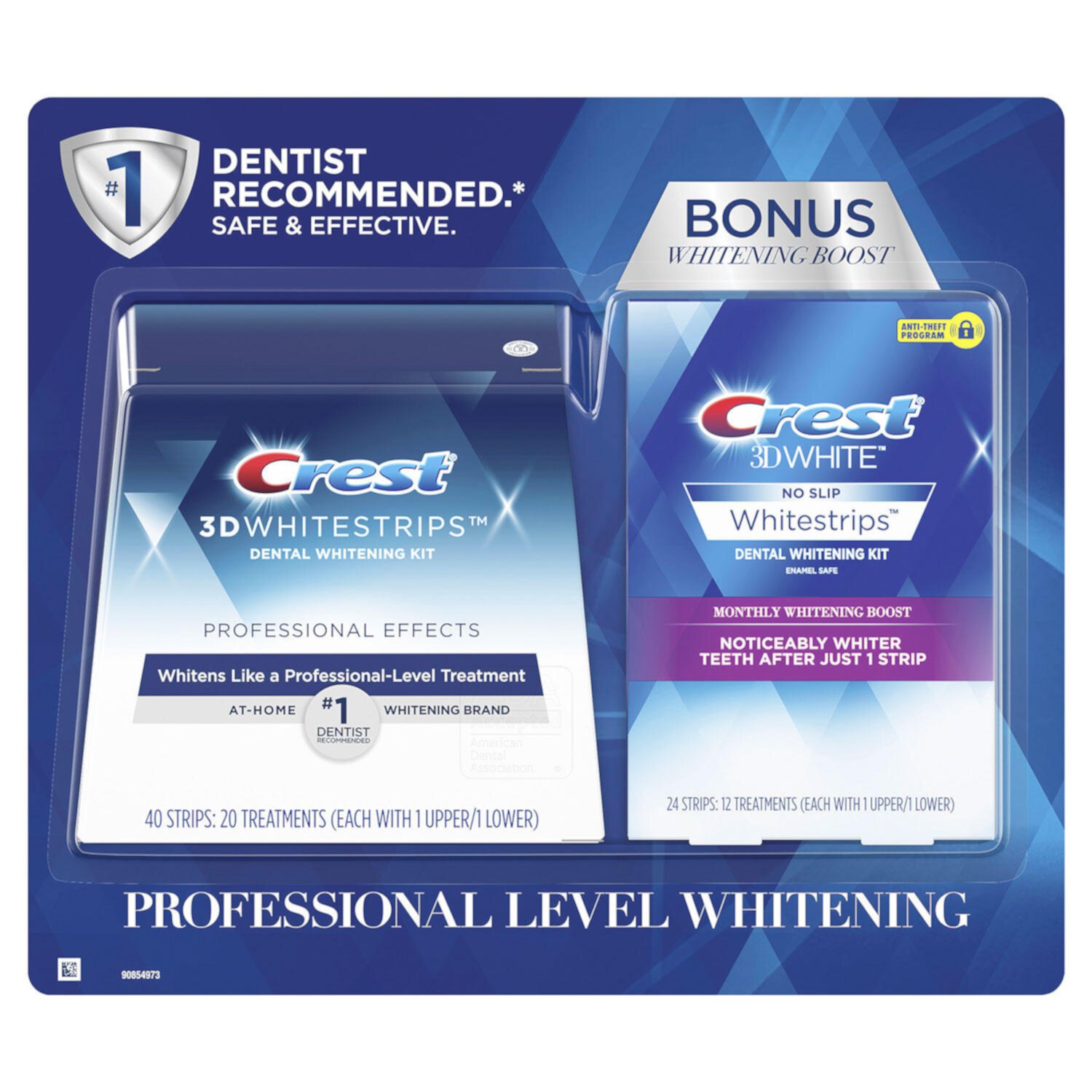 Crest 3D White Whitestrips Professional Effects + Crest 3D White Whitestrips 1 Hour Express (48 Count) Crest