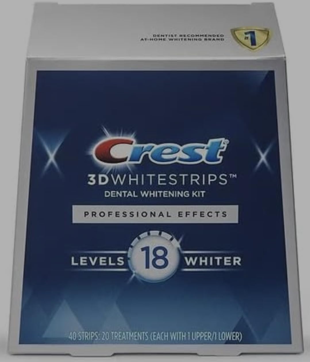 Crest 3D White Professional Effects Whitestrips Teeth Whitening Strips Kit, 40 Strips (20 Count Pack) Crest