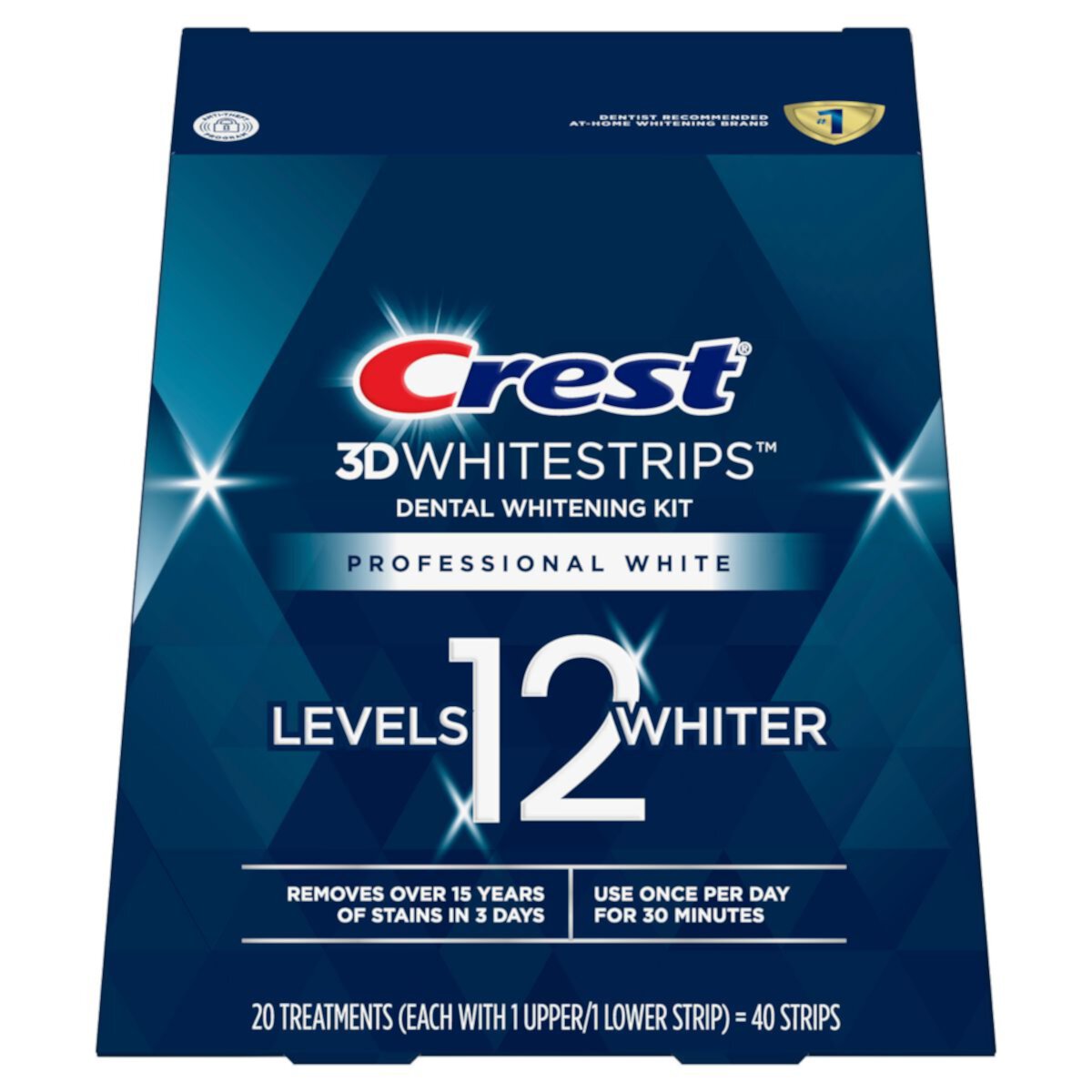 2X - Crest 3D Whitestrips Professional White Teeth Whitening Kit, 20 Treatments Crest