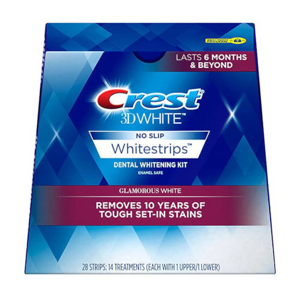 Crest 3D White Glamorous White Whitestrips Teeth Whitening Kit, 14 Treatments, 2 Pack Crest