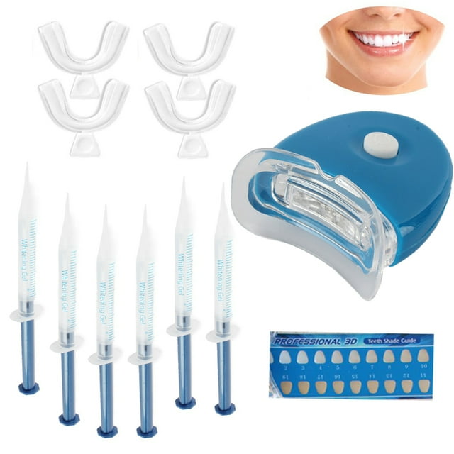 Teeth Whitening Kit,LED Light Tooth Whitener with 44% Carbamide Peroxide, Mouth Trays and Remineralizing Gel - Care Oral Hygiene Amazingfashion