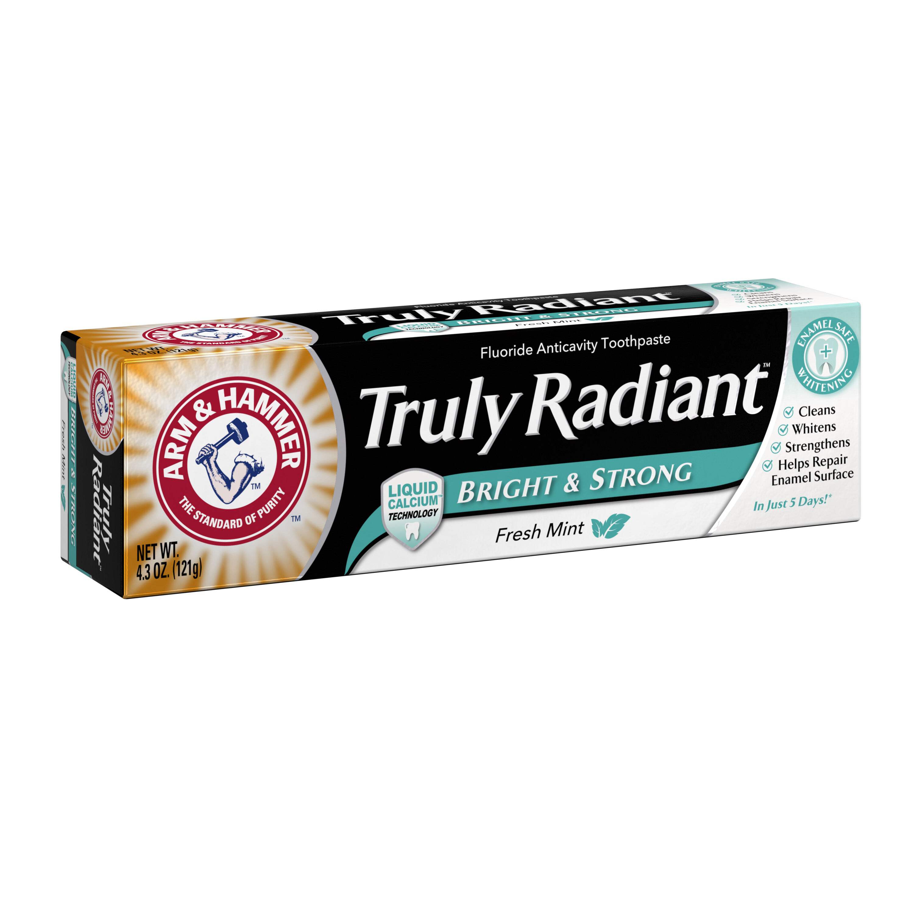 Arm & Hammer Truly Radiant Bright & Strong Whitening & Enamel Strengthening, 4.3 OZ Arm & Hammer