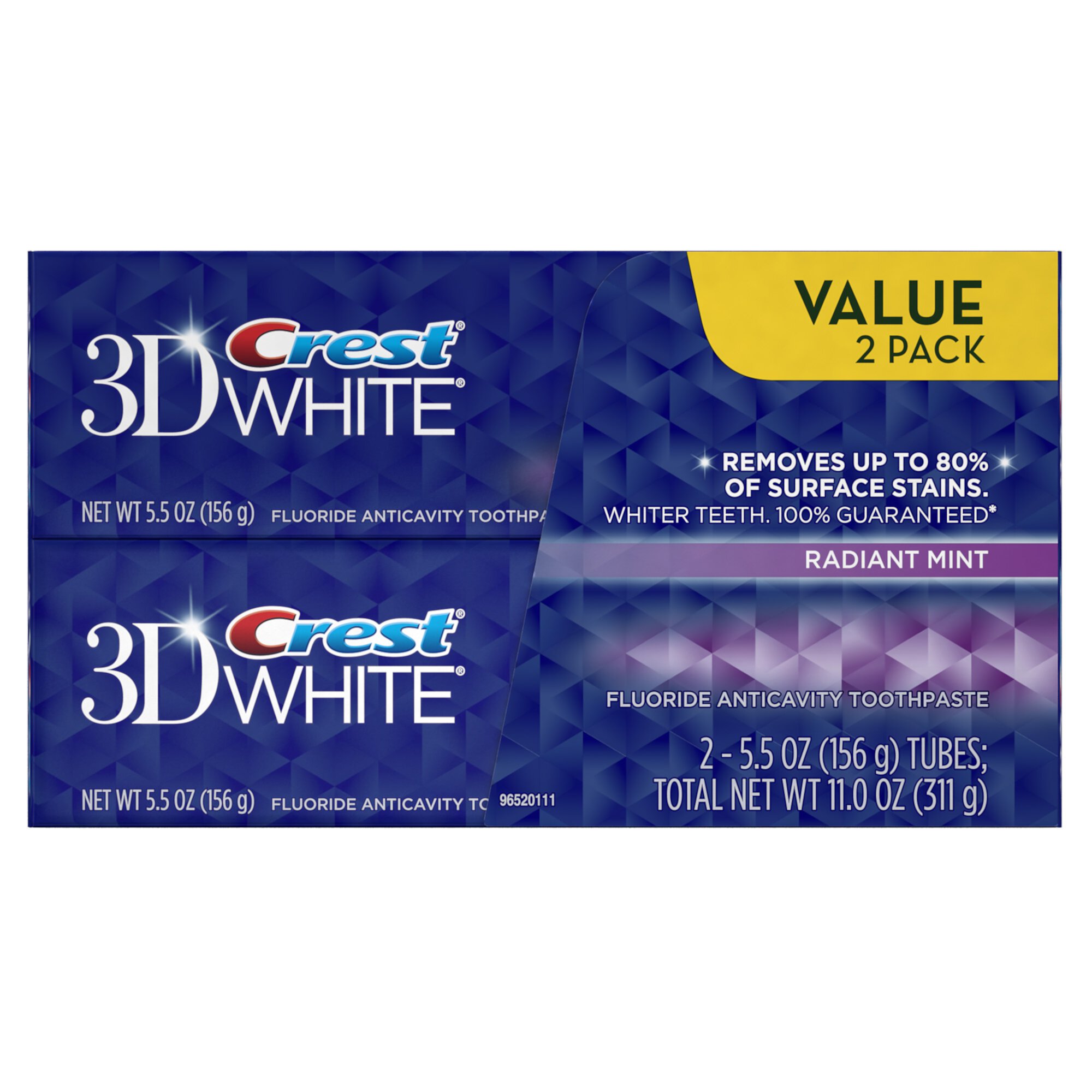 Crest 3D White Radiant Mint Flavor Whitening Toothpaste Twin Pack 11 Oz Crest