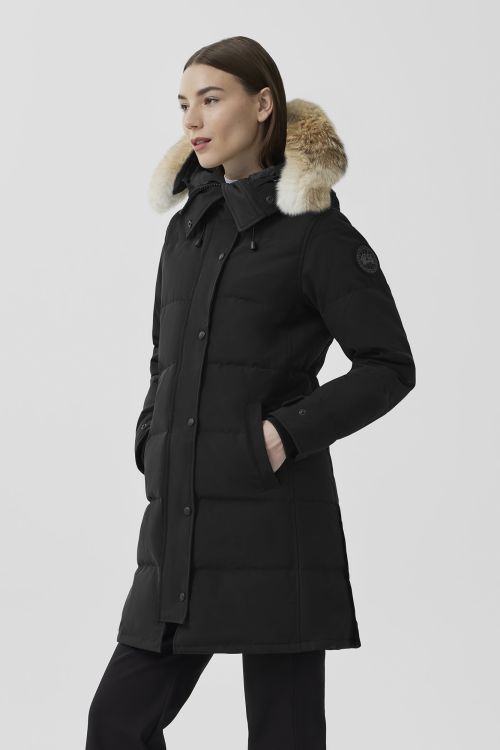 Парка Shelburne Black Label Heritage с меховой оторочкой на капюшоне и утепленным силуэтом Canada Goose