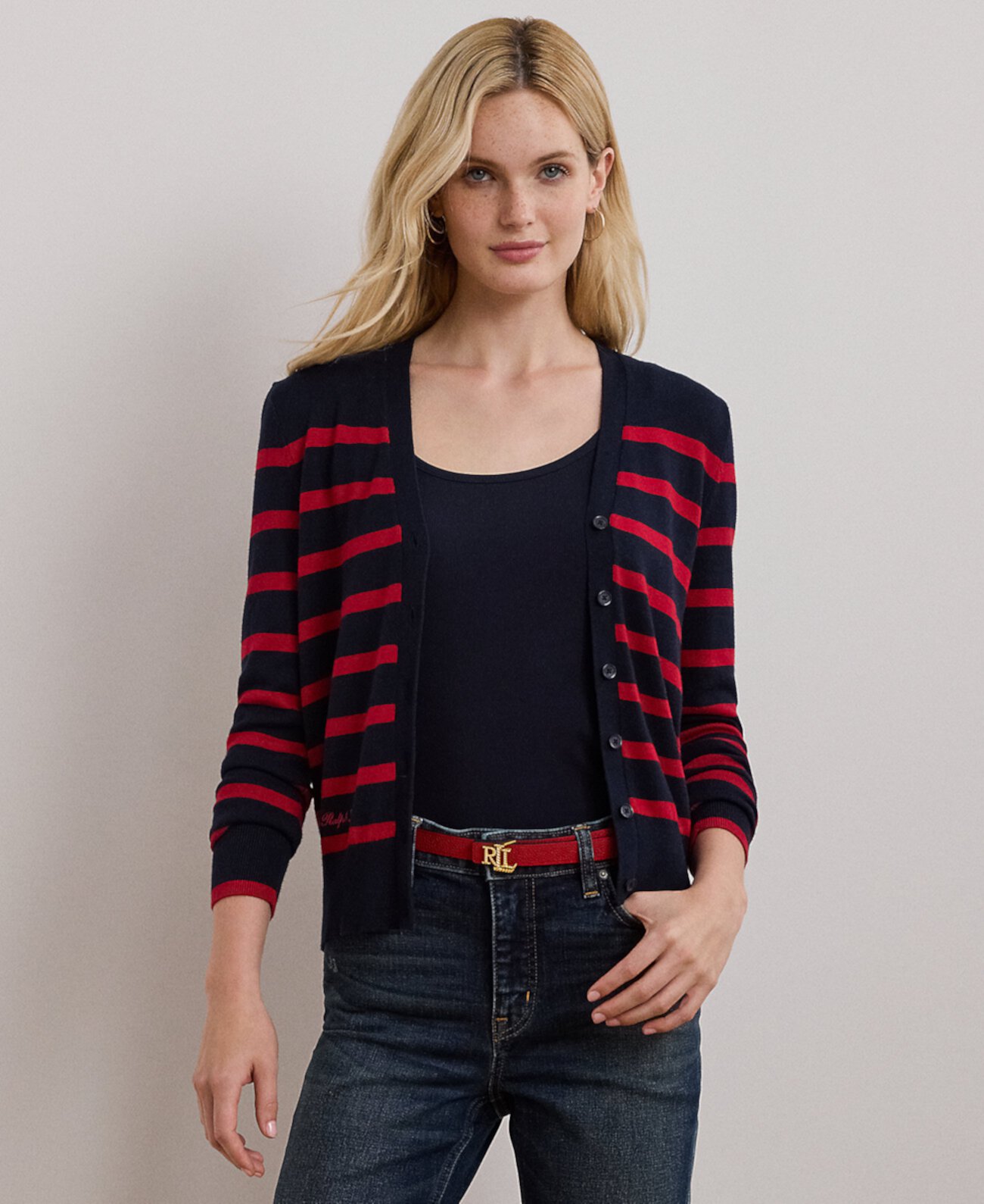 Женский Кардиган LAUREN Ralph Lauren Petite Striped LAUREN Ralph Lauren