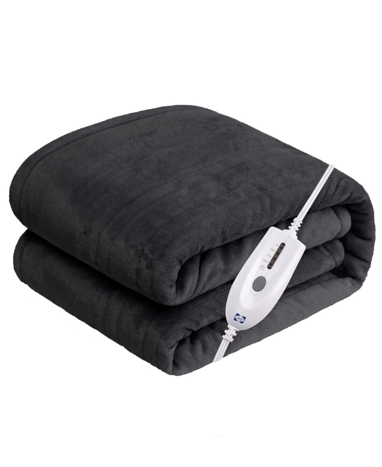 Heated Flannel Throw Blanket, 50" x 60" Sealy