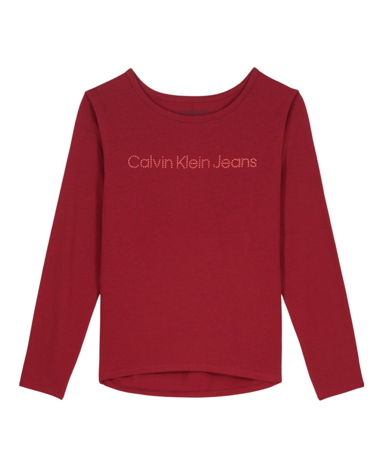 Детская Футболка Calvin Klein Big Girls Logo Dot Long Sleeve Calvin Klein