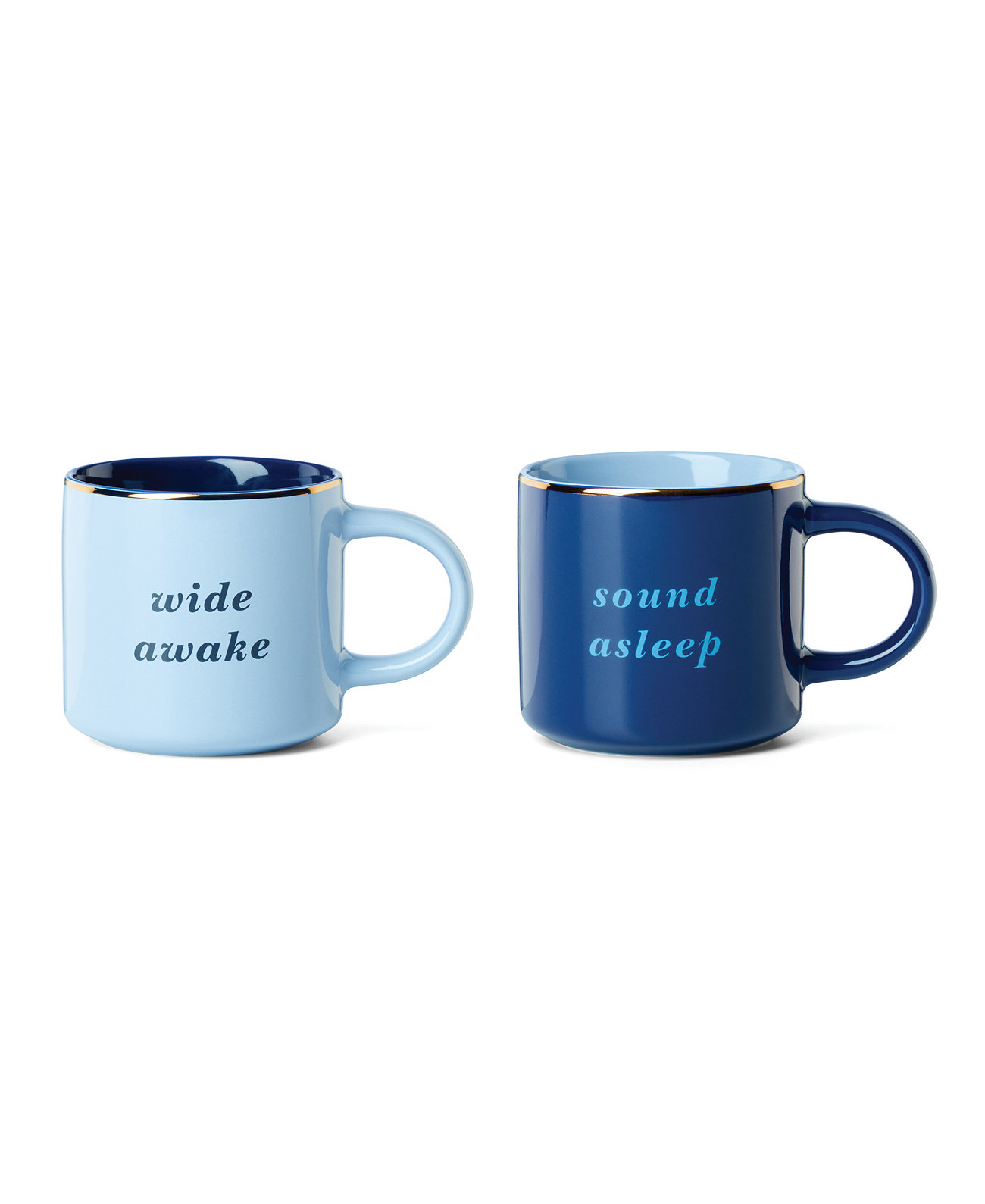 Wide Awake Sound Asleep Mugs, Set of 2 Kate Spade New York