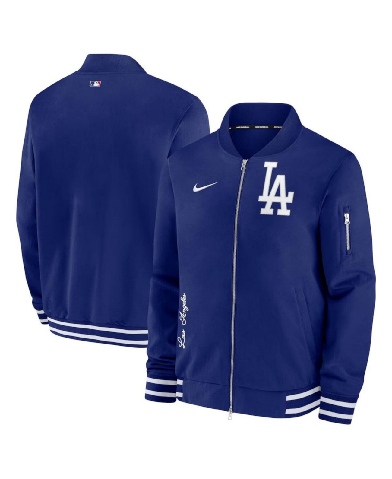 Мужская Повседневная куртка Fanatics Nike Authentic Collection Royal Los Angeles Dodgers Full-Zip Bomber Fanatics