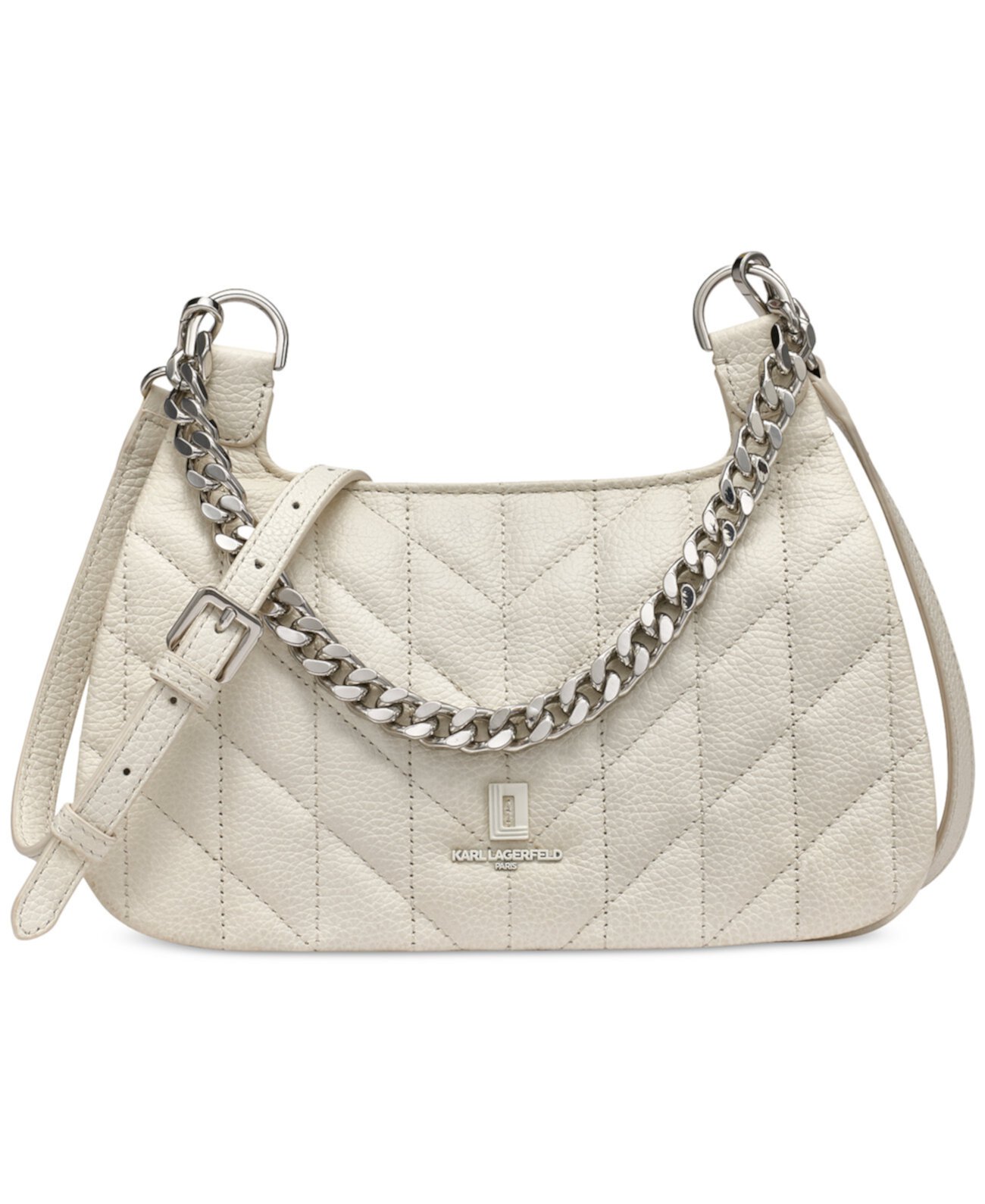 Сумка через плечо Karl Lagerfeld Paris Lafayette Small White Quilted Leather Karl Lagerfeld Paris