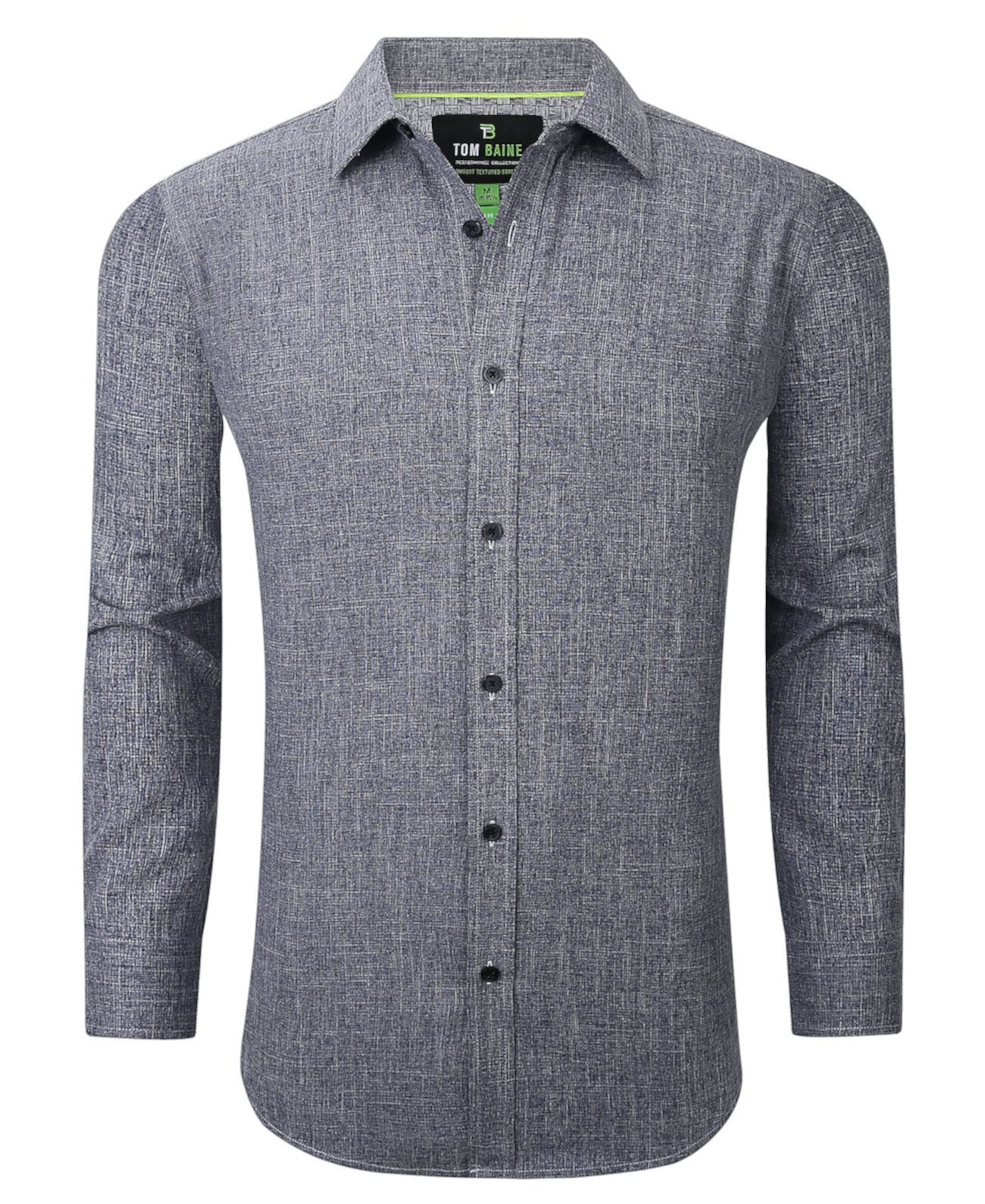 Мужская Классическая Рубашка Tom Baine Solid Textured Button Down Tom Baine