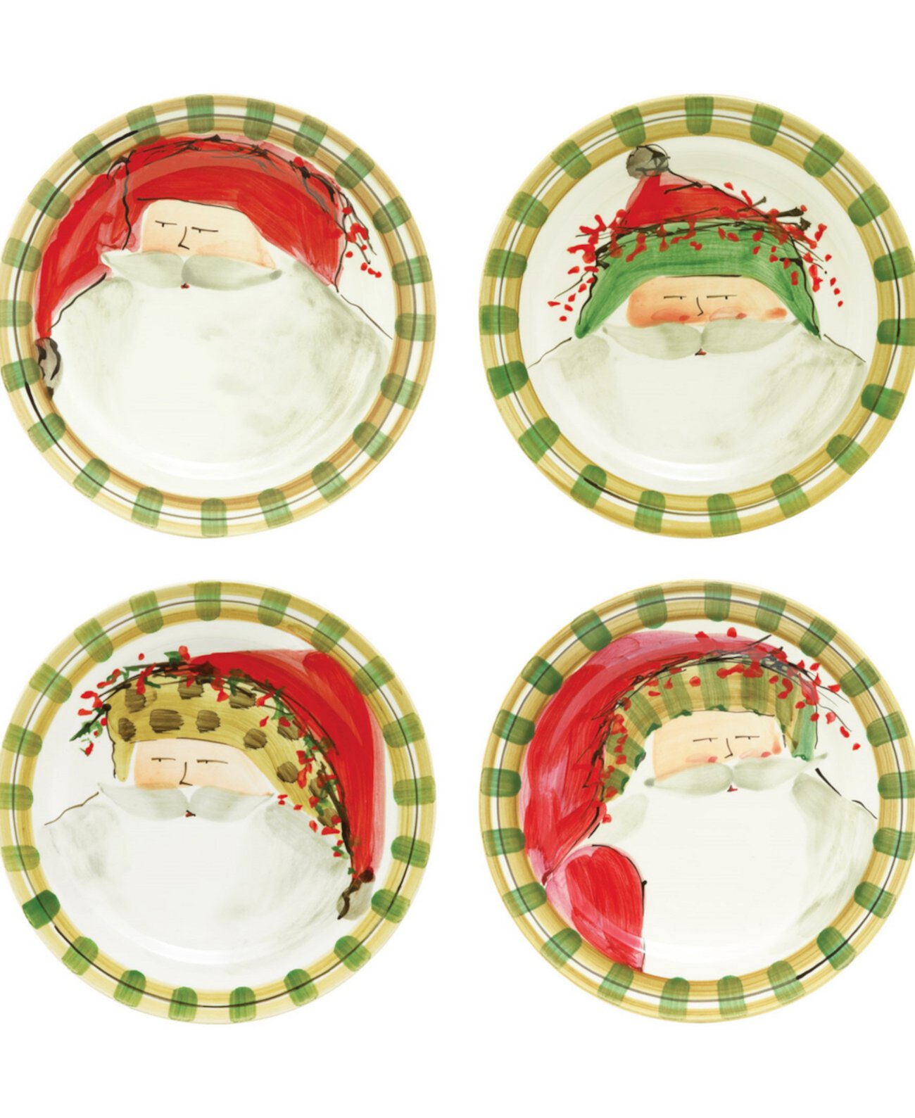 Old St. Nick Assorted Round Salad Plates, Set of 4 VIETRI