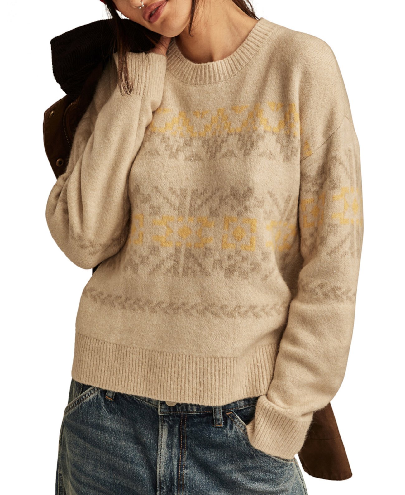 Женский Свитер Lucky Brand Fairisle Crew Neck Lucky Brand