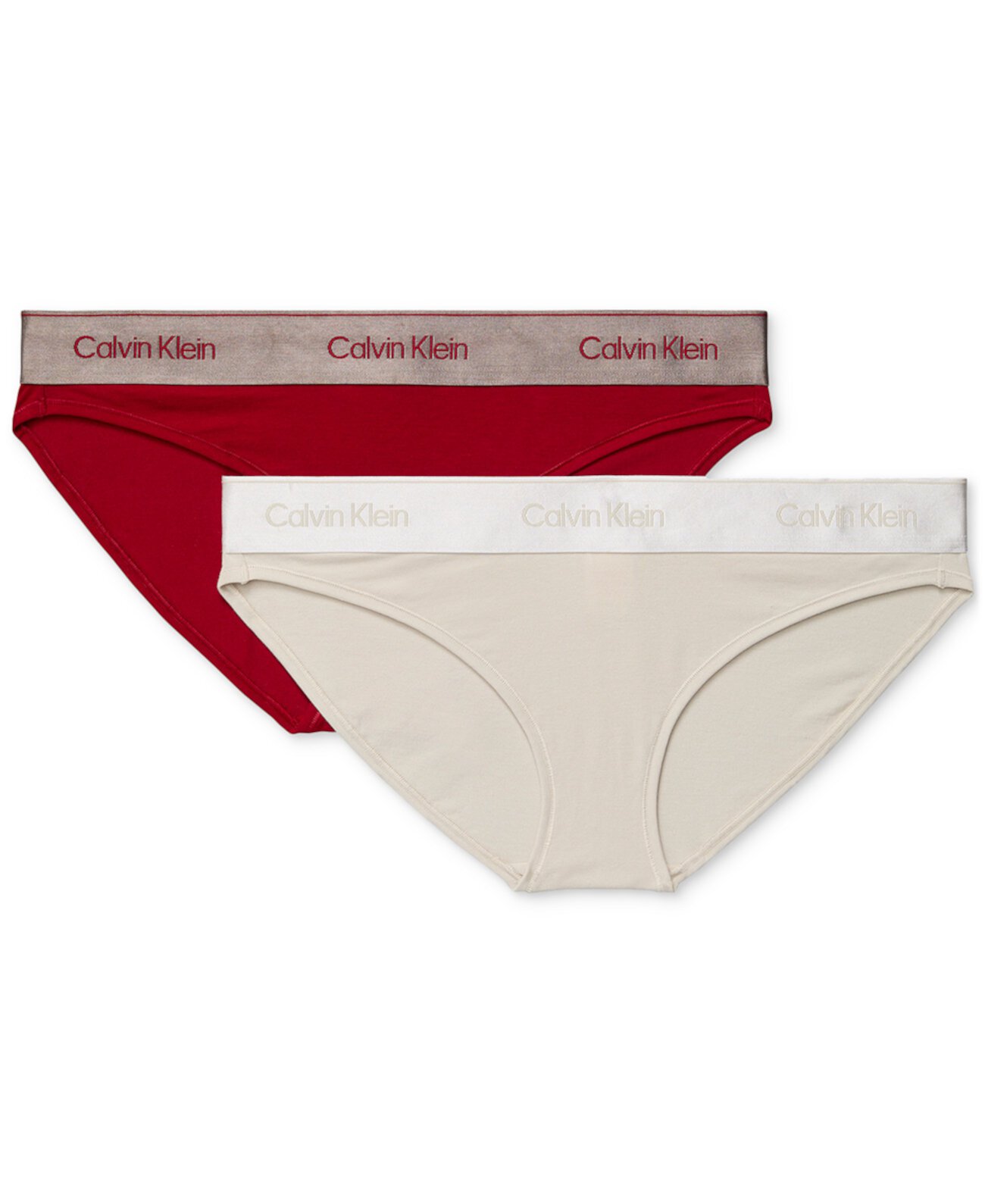 Женские Трусы Calvin Klein 2-Pk. Modern Cotton Holiday Bikini QF8286 Calvin Klein