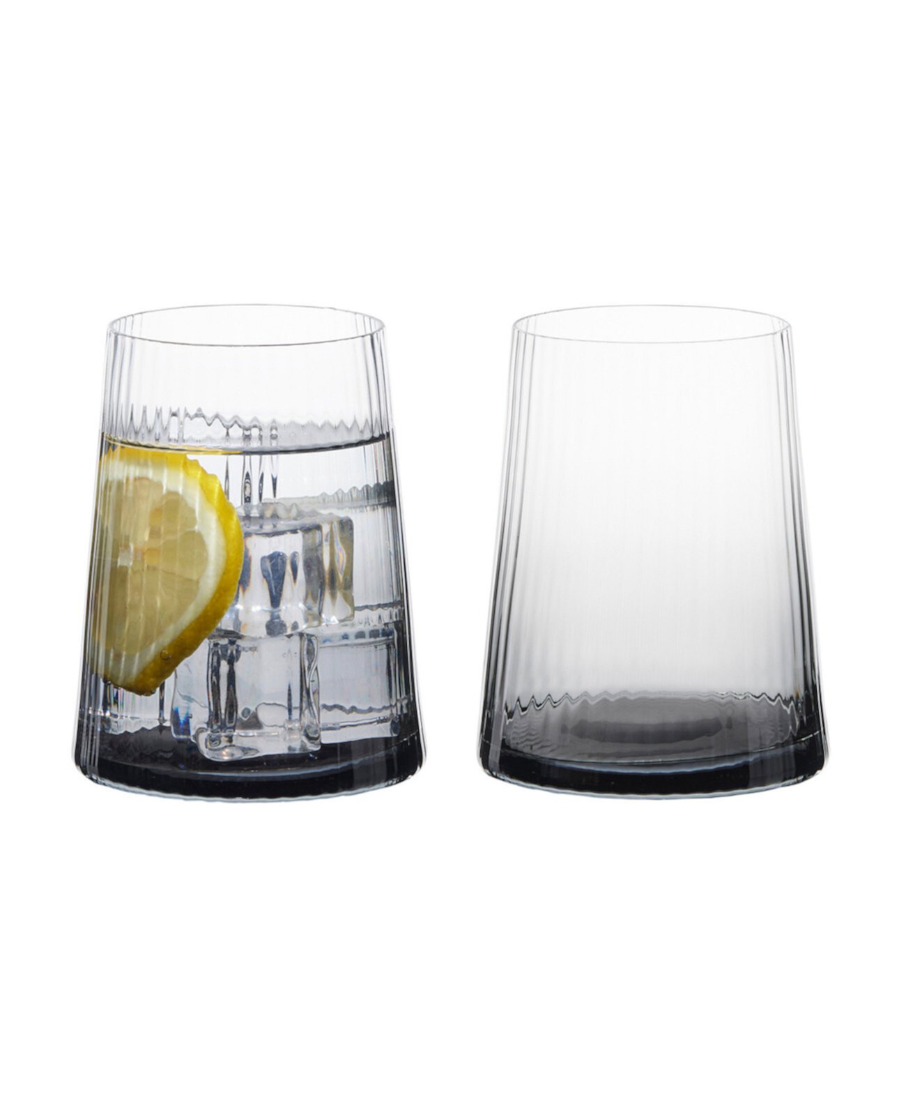 Empire Double Old Fashioned Tumblers Smoke, Set of 2 Anton Studio Designs