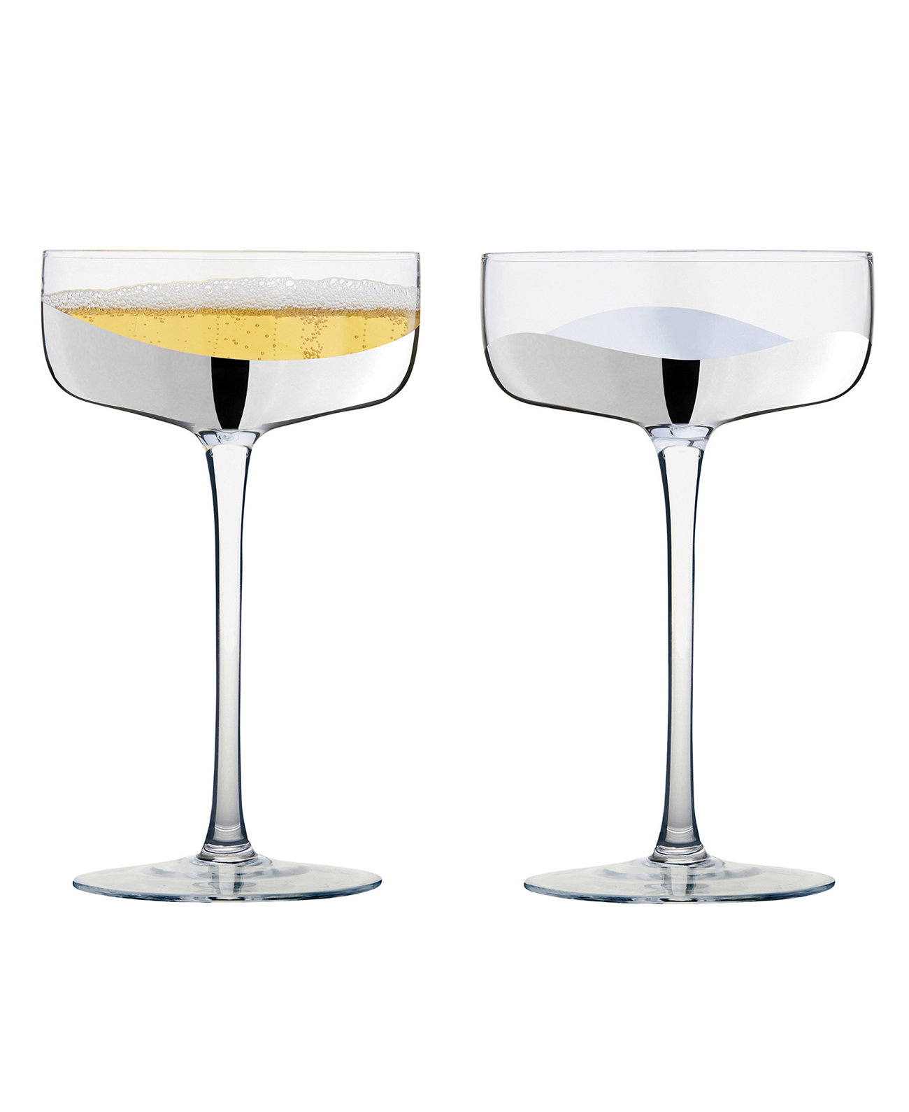 Wave Champagne Coupes, Set of 2 Anton Studio Designs