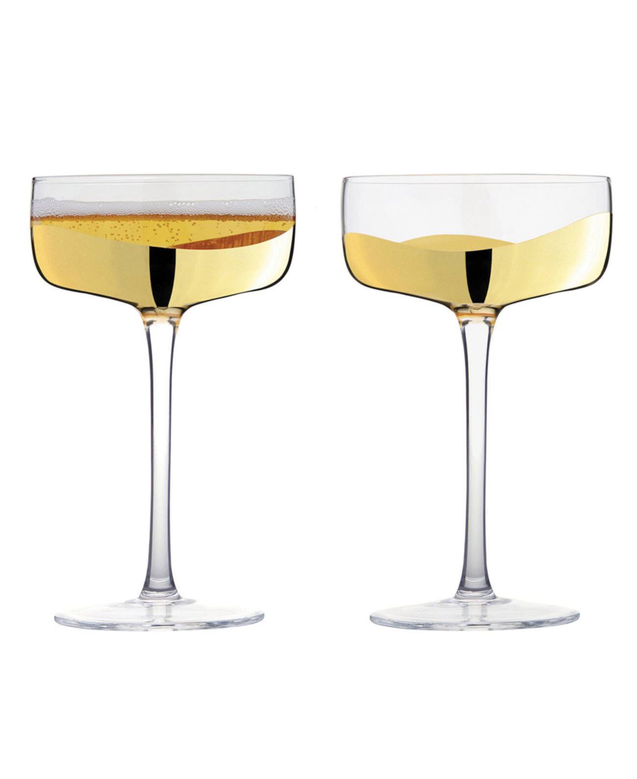 Wave Champagne Coupes, Set of 2 Anton Studio Designs