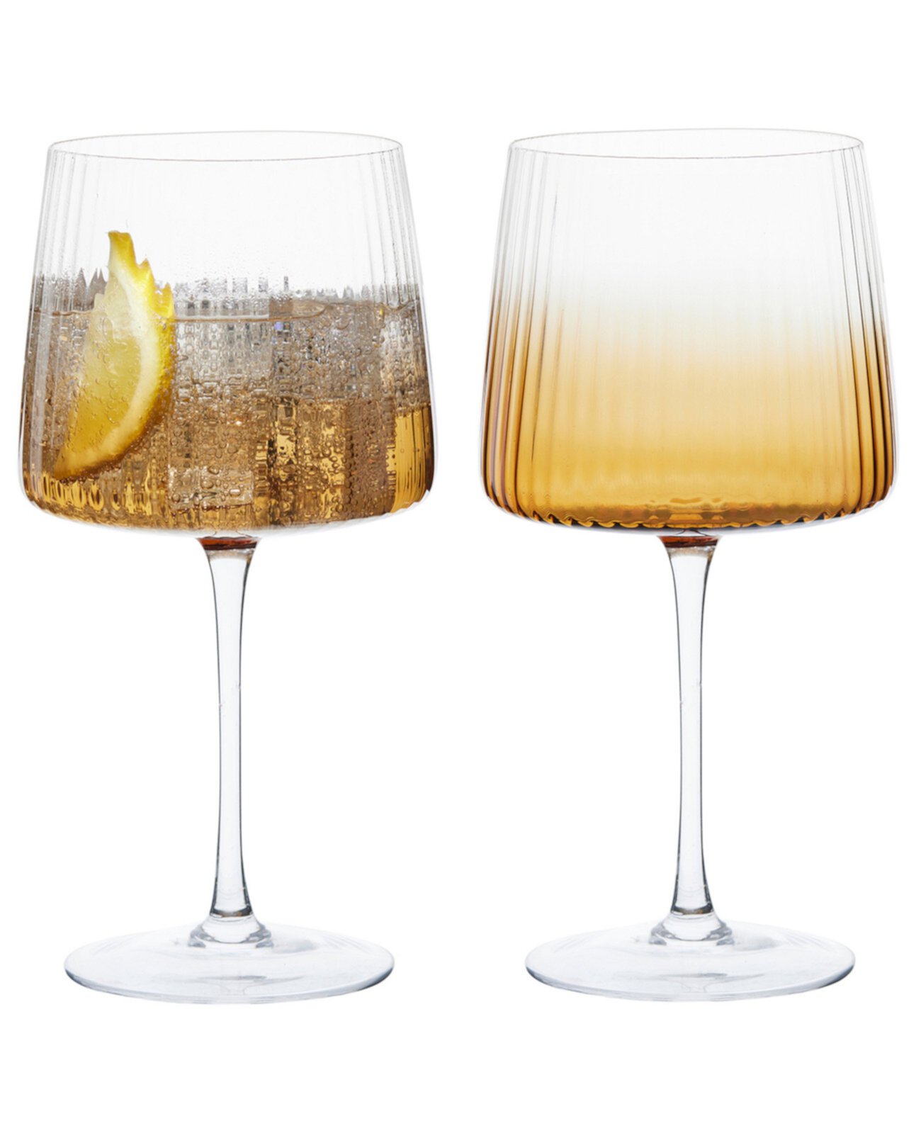 Empire Gin Glasses Amber, Set of 2 Anton Studio Designs