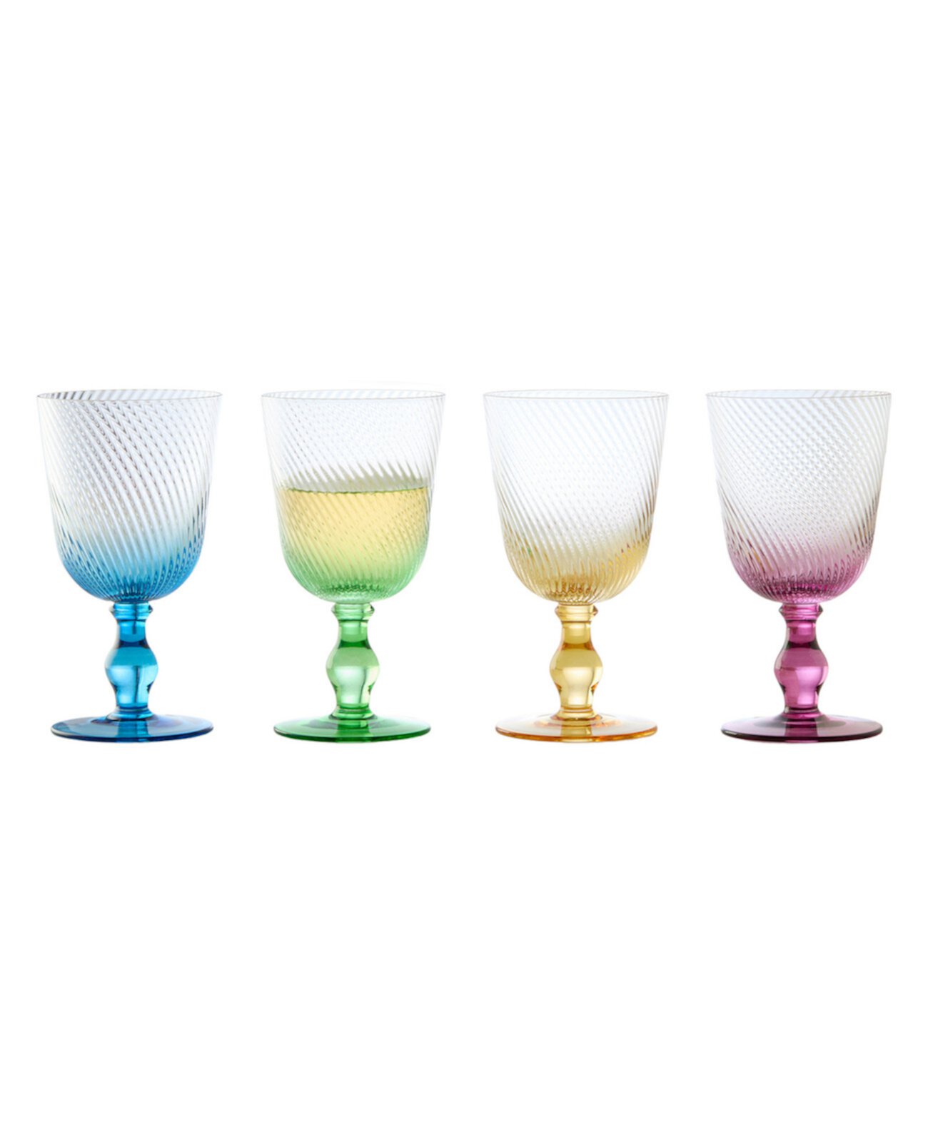 Swirl Wine Glasses, Set of 4 Anton Studio Designs