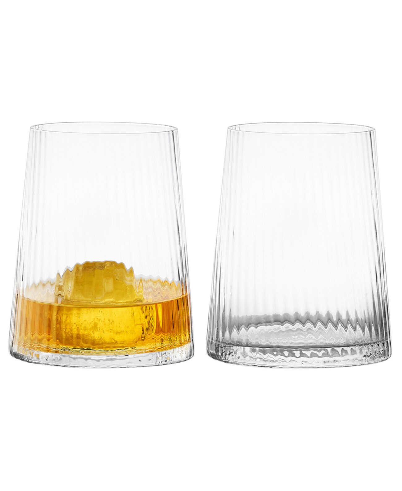 Empire Clear Double Old Fashioned Tumblers, Set of 2 Anton Studio Designs