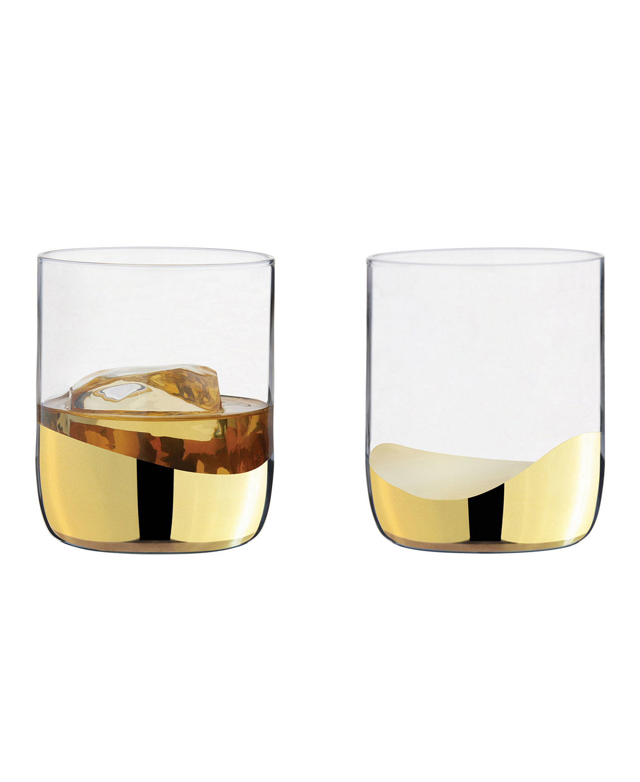 Wave Double Old Fashioned Tumblers, Set of 2 Anton Studio Designs