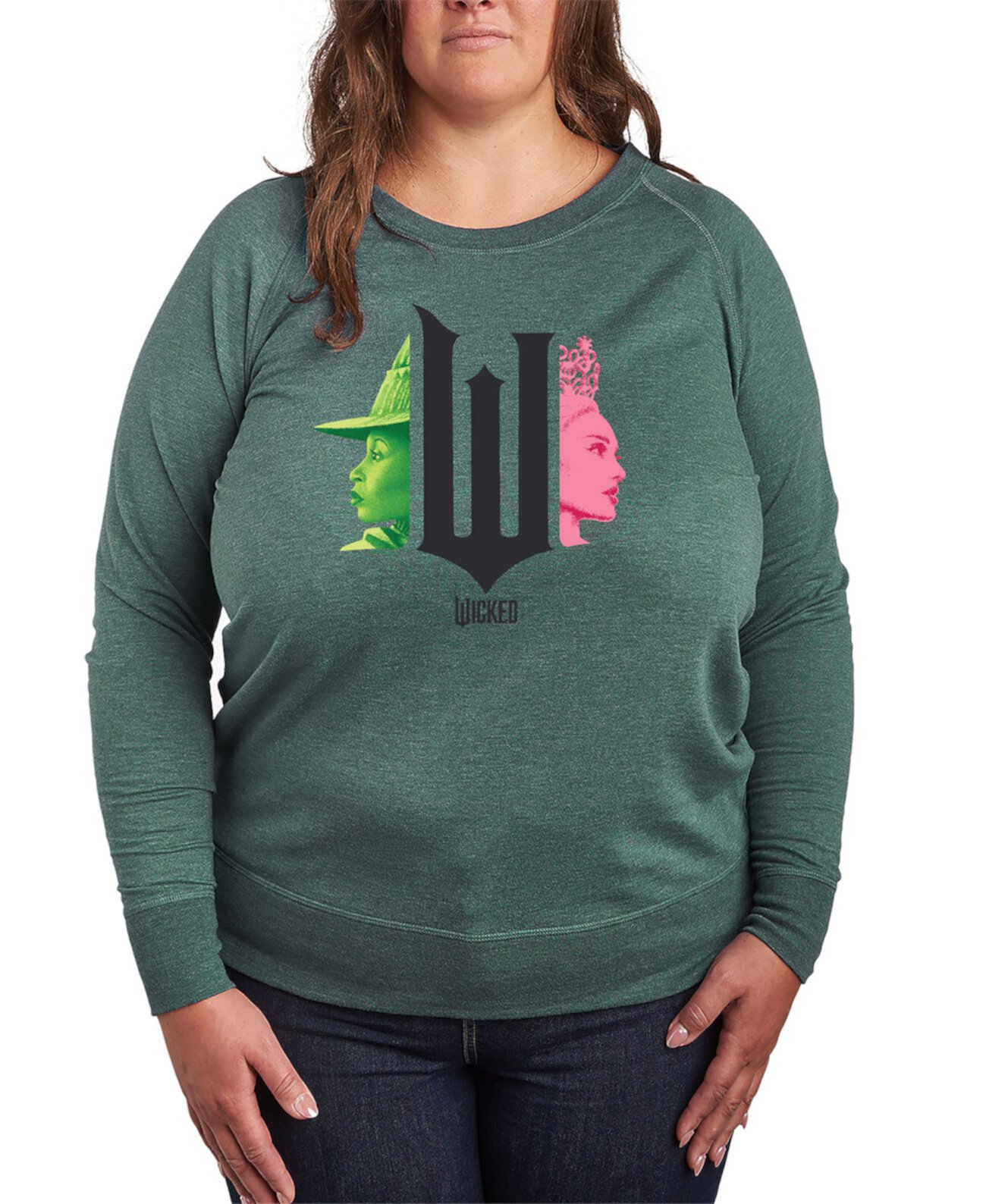 Женская Футболка Hybrid Apparel Plus Size Wicked Elphaba Glinda Graphic Pullover Hybrid Apparel