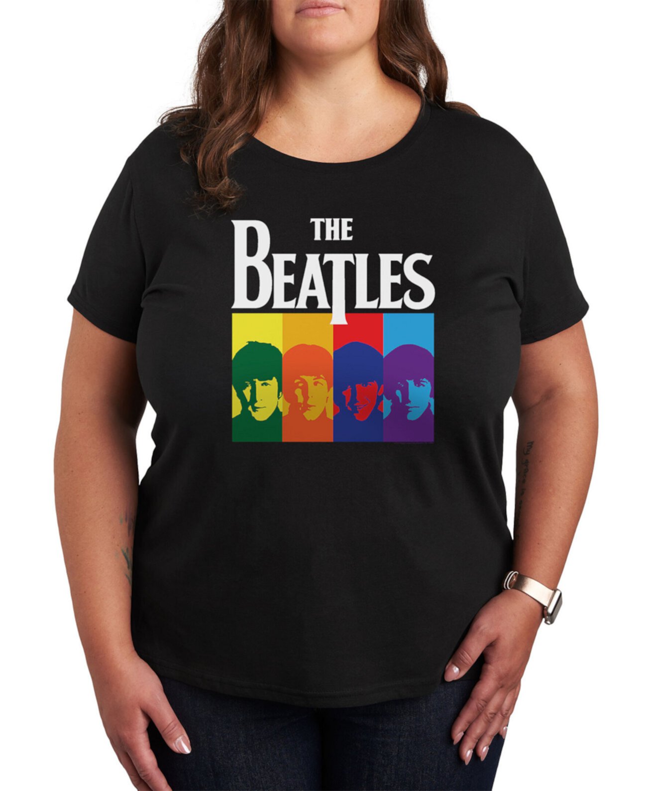 Женская Футболка Hybrid Apparel Trendy Plus Size с логотипом The Beatles Hybrid Apparel