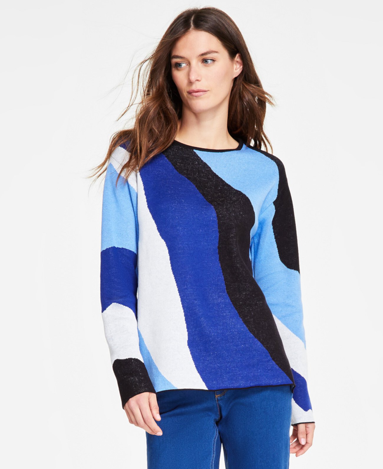 Женский Свитер Jones New York Colorblocked Waves Jones New York