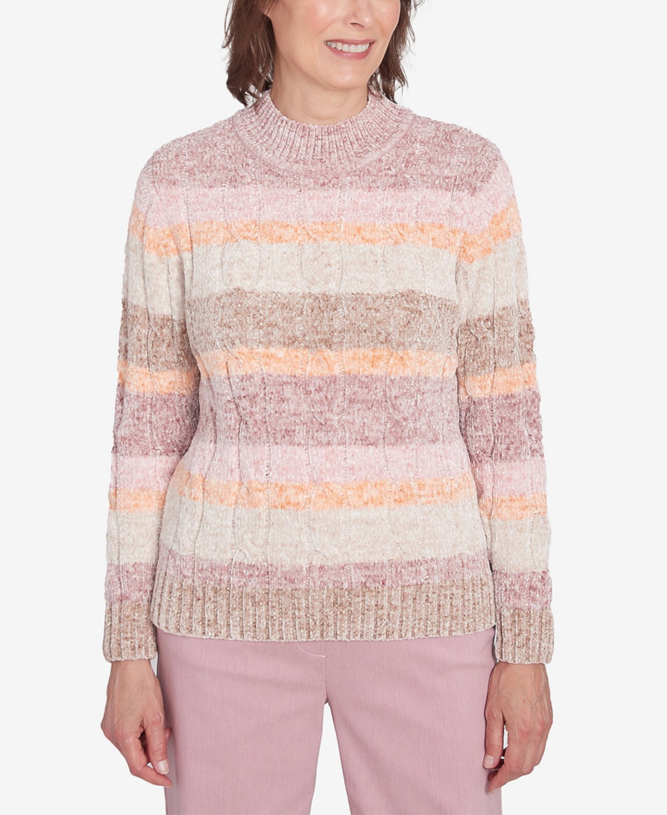 Женский Кардиган Alfred Dunner Petite Telluride Chenille Stripe Alfred Dunner