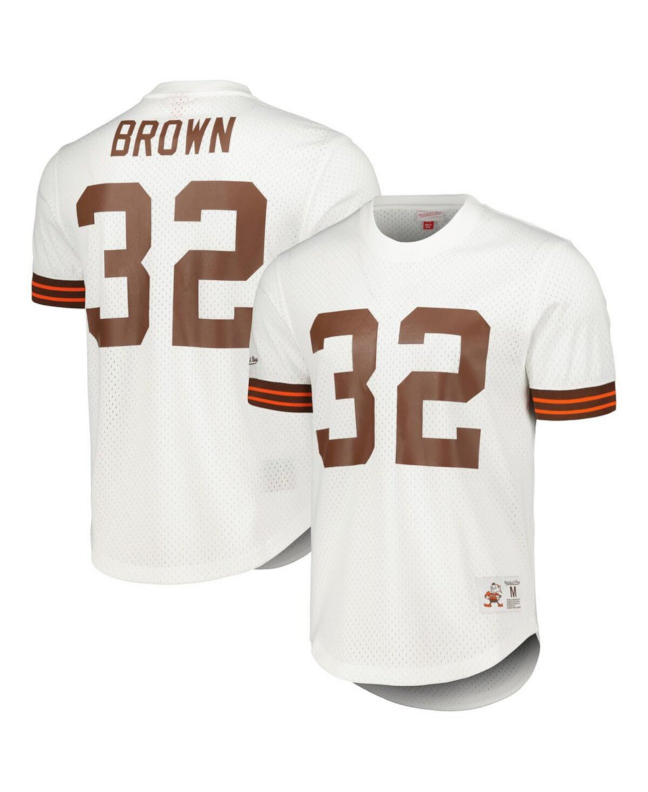 Мужское Джерси Mitchell & Ness Jim Brown Белое Mitchell & Ness