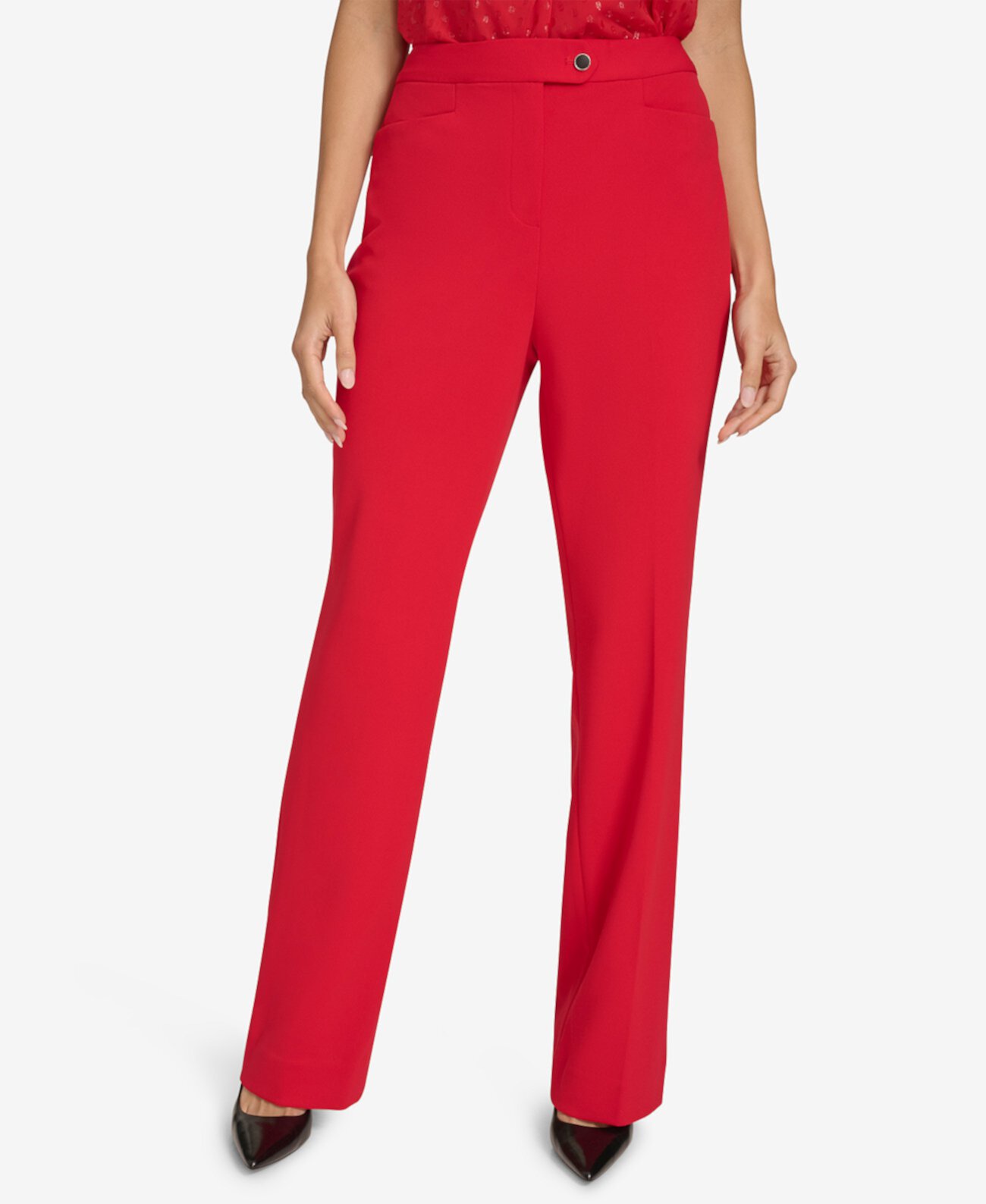 Женские Классические брюки Calvin Klein Petite Mid-Rise Straight-Leg Pants Calvin Klein