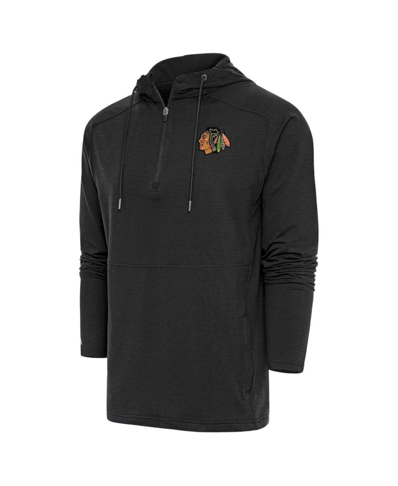 Мужское Худи Antigua Blackhawks Spikes Raglan Quarter-Zip Antigua