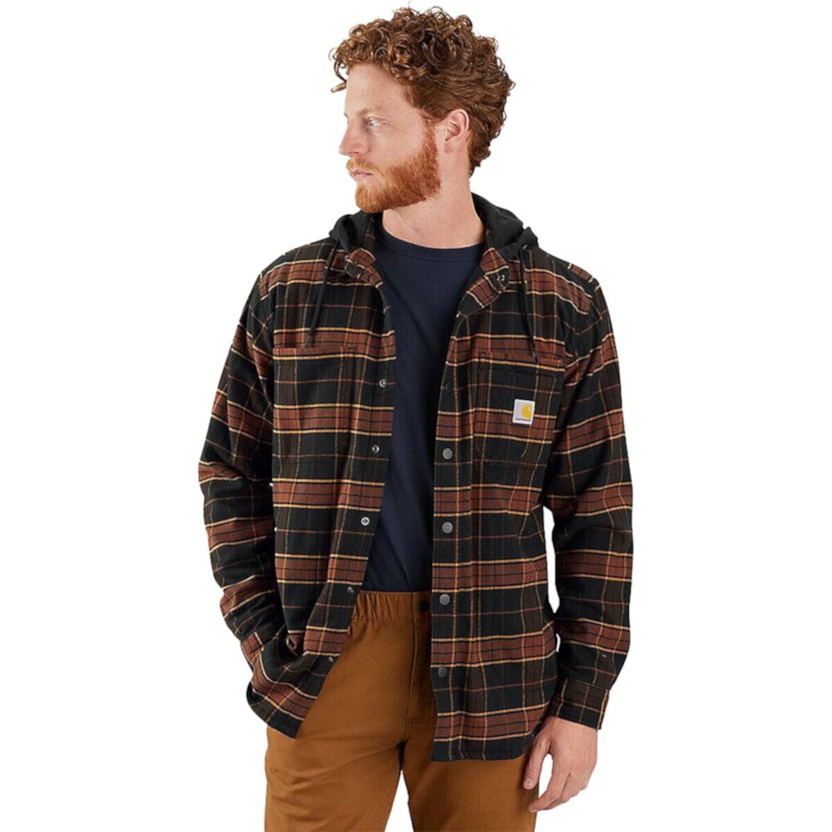 Мужская Повседневная куртка Carhartt RuggedFlex Relaxed Flannel Hooded Carhartt