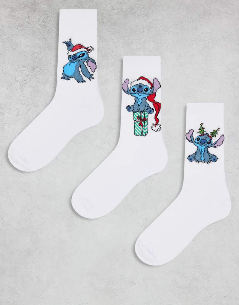  Носки ASOS DESIGN 3 пары Disney christmas Stitch ASOS DESIGN