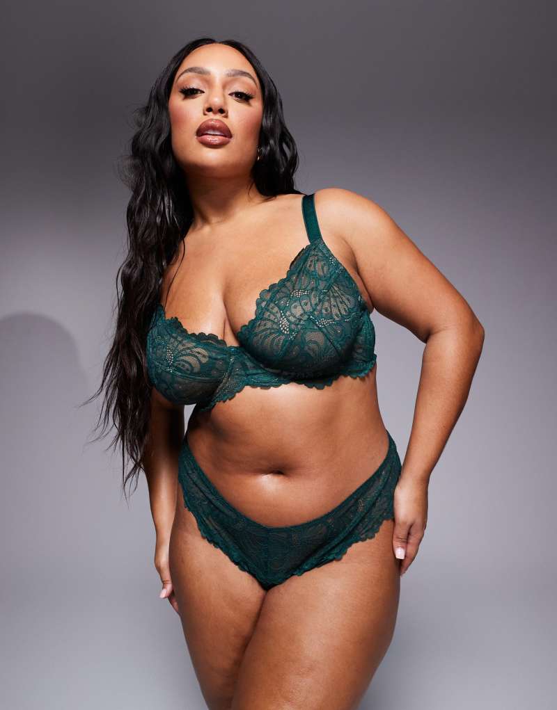 Женский Бюстгальтер ASOS Curve Sienna с кружевом и поддержкой ASOS Curve