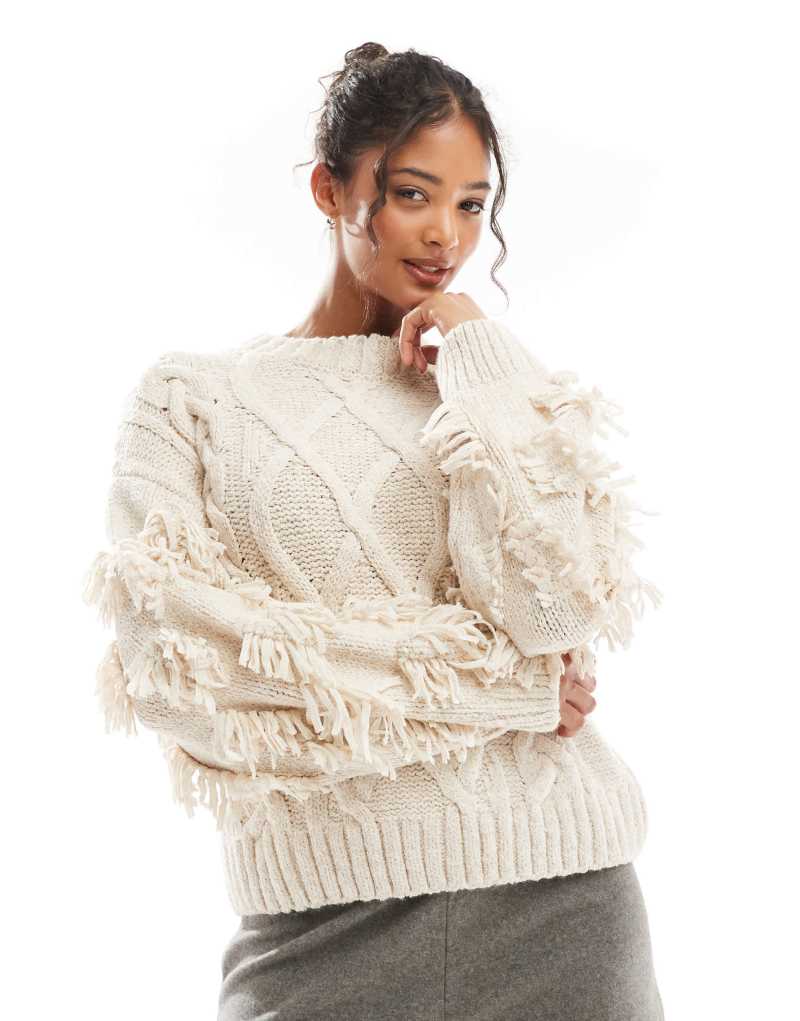 Женский Свитер Bershka Chunky Textured Cable Knit Bershka