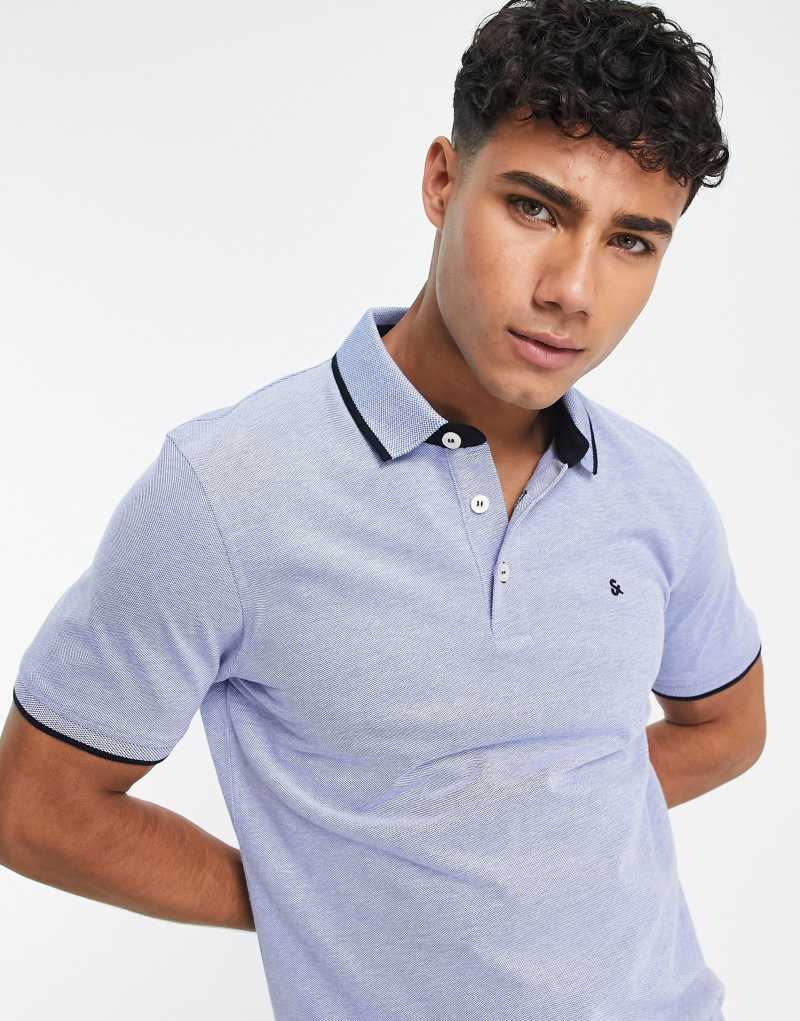 Поло с коротким рукавом Jack & Jones Essentials узкого кроя с логотипом на груди Jack & Jones