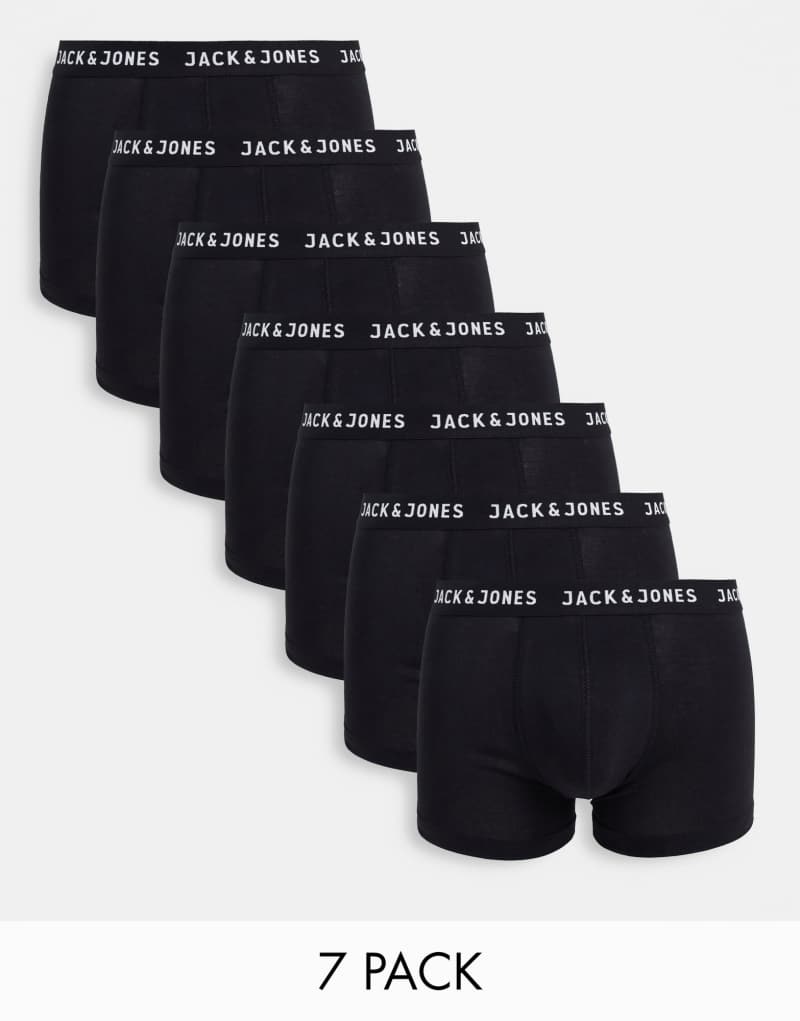 Мужские Боксеры Jack & Jones 7 упаковка черные Jack & Jones